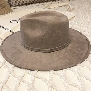 Light Khaki sueded brimmed hat by The Modern Cactus Co.